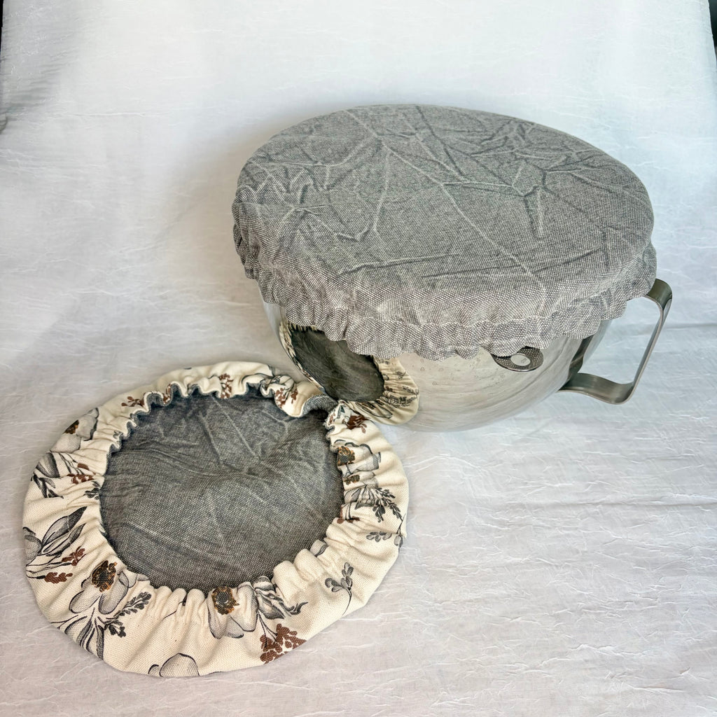 Neutral Floral Large Bowl Cover